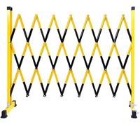 CCKUYT Barrière de sécurité mobile Concertina rétractable en métal, barrière de sécurité mobile avec roulettes, clôture rétractable flexible, économie d'espace intérieur et extérieur