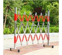 CCKUYT Barrière de sécurité mobile Concertina rétractable en métal pour l'entretien et la construction, ou le contrôle de la foule et du trafic