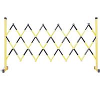 CCKUYT Barrière de sécurité mobile en accordéon - Barricades de sécurité mobiles rétractables pliantes et portables - Convient pour les allées - Économie d'espace