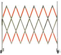 CCKUYT Barrière mobile rétractable, barrière de trafic portable, barrière antirouille avec poulies barrière de sécurité facilement assemblée
