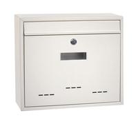 CCKUYT Boîtes aux Lettres verrouillables en Acier galvanisé, Fixation Murale Simple, boîte aux Lettres extérieure sécurisée, boîte de dépôt à Suspendre, pour la Maison, l'école, Le Bureau (Blanc)