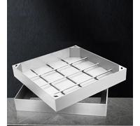 CCKUYT Couvercle de fosse septique invisible avec base, couvercle de trou d'homme intégré personnalisable et cadre pour allée/trottoir, couvercle plat universel