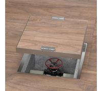 CCKUYT Couvercle de trou d'homme encastré en acier inoxydable invisible avec poignée - Couverture carrée pour bassin d'égout - Pour cour, terrasse, jardin, design encastré