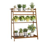 CCKUYT Étagère à suspendre pour plantes d'intérieur et d'extérieur - Support de fleurs en bois à 2 niveaux - Moderne et créatif - Pour terrasse, balcon, jardin - Multifonctionnel