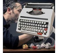 CCKUYT Machine à écrire manuelle avec étui, machine portable à l'ancienne, collection littéraire, rétro, cadeau, écriture manuscrite, boutons flexibles traditionnels