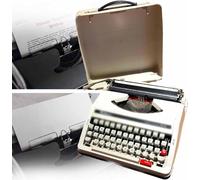 CCKUYT Machine à écrire manuelle portable traditionnelle à l'ancienne, machine à écrire entièrement en métal, machine à écrire rétro, pour notes ou lettres ou écriture créative