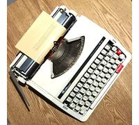 CCKUYT Machine à écrire manuelle rétro, créative vintage, décoration d'intérieur fonctionnelle, idéale pour les lettres, l'écriture créative, les travaux manuels, l'écriture libre, noir