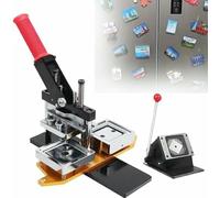 CCKUYT Machine Professionnelle pour Presser Les aimants avec Coupe-Coins en PVC, Comprenant 100 Jeux consommables pour créer des Badges et des aimants personnalisés ~