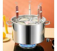 CCKUYT Marmite à pâtes avec passoire et Couvercle, marmite Multifonction pour Cuisson Vapeur, marmite résistante en Acier Inoxydable, marmite à Cuisson Lente pour la Maison et Les Repas