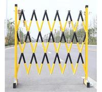 CCKUYT Mobile Concertina Barrière de sécurité rétractable pliable - Jaune | Barrière pour contrôle temporaire de la circulation et limitation des mouvements des piétons