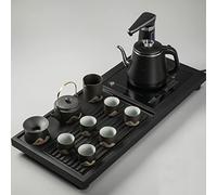 CCKUYT Plateau à thé entièrement automatique, petite table à thé domestique, ensemble complet simple de service à thé, remplissage automatique, plateau à thé, cadeau pour un ami