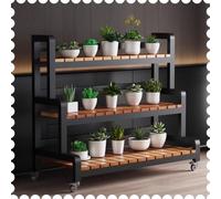 CCKUYT Présentoir à 3 étages pour plantes d'intérieur - Pour terrasse/balcon/jardin