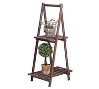 CCKUYT Présentoir de Pot de Fleur Support de Fleur en Bois Massif Moderne avec 2 Niveaux pour Balcon intérieur Support de Plante sur Pied Présentoir de Fleur Multifonction intérieur RDZ
