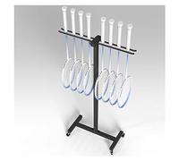 CCKUYT Présentoir de raquettes de tennis commerciales pour enfants/adultes, support de rangement mobile pour raquettes de badminton avec roues verrouillables, pour salle de sport/garage/école petit