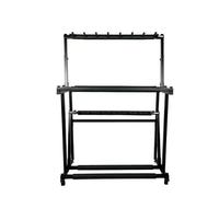 CCKUYT Raquettes de tennis sur pied, en acier robuste, pour raquettes de tennis, badminton, hauteur réglable, présentoir pour violon/guitare