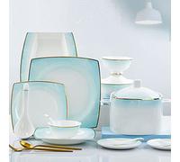 CCKUYT Service de Table en céramique 56/60 pièces, Vaisselle, Assiettes, Service de Table combiné en céramique, Service de Table en Porcelaine