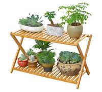 CCKUYT Support à plantes multiples Support à fleurs Type croisé Type de plancher en bois massif Salon Balcon à plusieurs étages Étagère à pots de fleurs Support à fleurs Présentoir à plantes Rdz