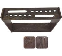 CCKUYT Support de plancher pour queues de billard en bois - Peut contenir 12 queues de billard autoportantes - Facile à assembler - Grain de bois noir - 73 x 17 x 58 cm