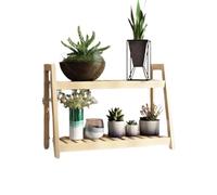 CCKUYT Support de plantes d'intérieur haut, étagère en bois à 2 niveaux, support de plantes au sol pour plusieurs plantes, support polyvalent pour plantes d'intérieur pour la vie