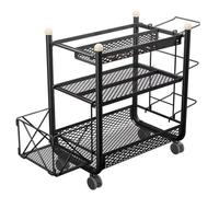 CCKUYT Support de rangement pour raquette de tennis avec poulies. Support de raquette de tennis noir en acier au carbone pour raquette de badminton pour l'entraînement, la gym, l'école, le club de