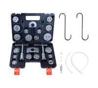 CCLIFE 13 pièces Repousse Piston de frein - Outils pour changer des disques et plaquettes de voiture (22 pièces + 2 crochets d'étrier de frein et tuyau.)