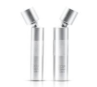 CCLIFE 2 pcs Douille de Bougie D'allumage Pivotante Magnétique 3/8" Cle Bougies Voiture Douze Pans 14mm/16mm Conception Pivotante Matériau CR-V Longueur 97mm
