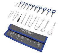 CCLIFE 20pcs Outils Démontage Autoradio, Clés de Retrait pour Radio Navi et Voiture