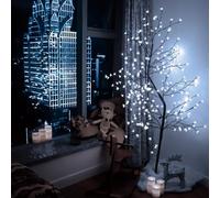 CCLIFE Arbre Lumineux Interieur LED de Noel Extérieur Lumineuse,Lampe Cerisier,Blanc Froid, IP44, 180 cm,200 LED,CushHom