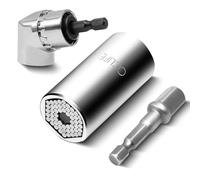 CCLIFE ouille Universelle 7-19mm douille auto-ajustable universelle 105 °Porte-Adaptateur 3/8" adaptateur perceuse