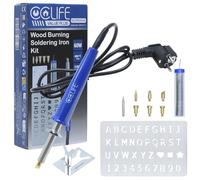 CCLIFE Fer à Souder 60W, Kit Soudure Electronique Max.400°C, avec 5 Pointes, 20g Fil à Souder, Support de Fer, pour Souder, Thermorétracter, Bijoux, Artisanat