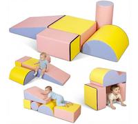 CCLIFE Lot de 5 Blocs de Construction en Mousse pour Enfants - Combinables Librement - XXL - Doux et antidérapants - PVC + EPE - Certification EN-71 - pour l'escalade de bébé - pour l'intérieur