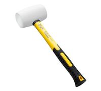 CCLIFE Marteau Caoutchouc Pour Parquet Polyvalent à Deux Faces Certifié TÜV et GS Utilisé Pour les Revêtements de Sol et les Marteaux Souples Pour Carrelage 24oz 680g Blanc