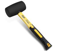 CCLIFE Marteau Caoutchouc Pour Parquet Polyvalent à Deux Faces Certifié TÜV et GS Utilisé Pour les Revêtements de Sol et les Marteaux Souples Pour Carrelage 16oz 450g Noir