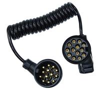 CCLIFE Prise Rallonge Remorque 13 Broches vers 13 Broches,Câble à Ressort d'extension de Remorque 13-13 Broches Male Femelle 3 m pour remorque de Voiture,Caravane, Camion, Tracteur, Véhicule Agricoles