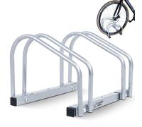 CCLIFE Râteliers à Vélo au Sol pour 2 Vélos avec Largeur de Pneu Jusqu'à 65 mm Support de Rangement pour Bicyclette en Fer 40 x 32 x 26 cm