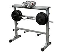 CCLIFE Support pour haltères Support de Poids Repose haltères Max. d'env. 300 kg Rack de Rangement pour Poids et Halteres-ZERRO, Color:Argent
