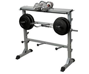 CCLIFE Support pour haltères support de poids repose haltères max. d'env. 300 kg rack de rangement pour poids et halteres-ZERRO, Color:Argent