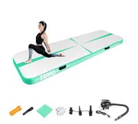 CCLIFE Tapis de Gymnastique Gonflable 4m Avec Pompe à Air électrique Gonflage Rapideair Gymnastique Tapis Adapté Pour le fitness le yoga l'entraînement 20cm