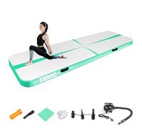 CCLIFE Tapis de Gymnastique Gonflable 5m Avec Pompe à Air électrique Gonflage Rapideair Gymnastique Tapis Adapté Pour le fitness le yoga l'entraînement 20cm