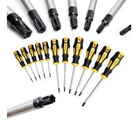 CCLIFE Tournevis Torx T6-T40 kit de précision, 11 Pièces avec Trou Central