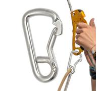 CClip Carabiner - Spring Hook | Clip De Metal De Acero Inoxidable | Conector De Cuerda De Servicio Pesado | Selpe CLLIP GANGHT Para EL APARTAMENTO DE AL Outdoor Camping Hammock Hammock Adjun