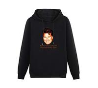 CcLIVE David Hasselhoff Changed My Life Men's Black Hooded Unisex Sweatshirt S