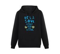 CcLIVE De La Soul 3 Feet High and Rising Hip Hop Men's Black Hooded Unisex Sweatshirt L