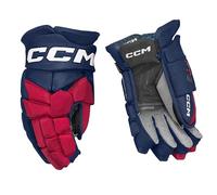 CCM JetSpeed FT8 Senior Gants de hockey sur glace, bleu marine, rouge, blanc, 36 cm