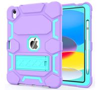 CCMAO Coque pour iPad A16 11{^>e<^} génération 11" 2025, iPad 10e génération 10,9" 2022, avec béquille et porte-crayon, coque de protection hybride résistante aux chocs pour filles et filles, violet +