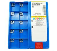 CCMT060202 CCGT060202AK H01 Lot de 10 inserts de tournage en carbure d'aluminium haute adhérence et résistance aux chocs, vitesse de coupe rapide pour traitement à grande échelle