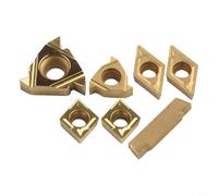 CCMT060204 Lot de 7 inserts en carbure pour barre d'alésage de tour à tige de 12 mm compatible avec SCLCR06, DCMT070204, 11IR, 16ER, MGMN200 Modèles industriels pour le travail des métaux