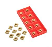 CCMT060204 Plaque réversible en carbure pour tour CNC CCMT060204 | Lot de 10 pièces, modèle CCMT060204, pour un ajustement idéal pour les supports US735, montage rapide