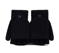 Ccomage Gants Enfant Convertibles Hiver Mitaine Chauffants Gant avec Rabat Sans Doigts Gant Thermiques en Tricot Demi-Doigts Thermiques Extérieur Ski Snowboard Moufles pour Garçons Filles 5-10 Ans