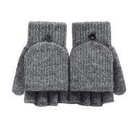 Ccomage Gants Enfant Convertibles Hiver Mitaine Chauffants Gant avec Rabat Sans Doigts Gant Thermiques en Tricot Demi-Doigts Thermiques Extérieur Ski Snowboard Moufles pour Garçons Filles 5-10 Ans
